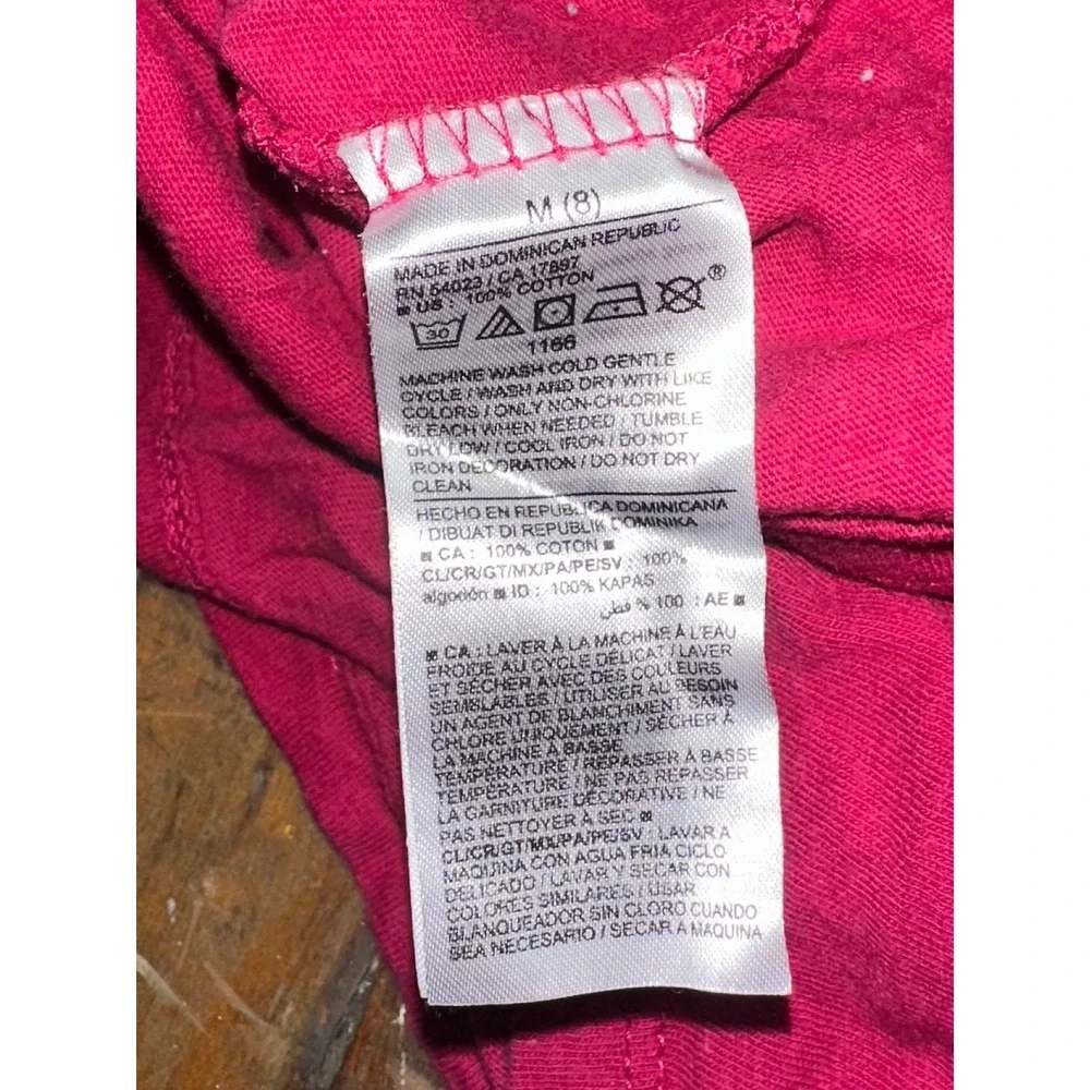 Old Navy T Shirt Girls Medium Pink Short Sleeve Round Neck Pullover Outdoor‎ Tee